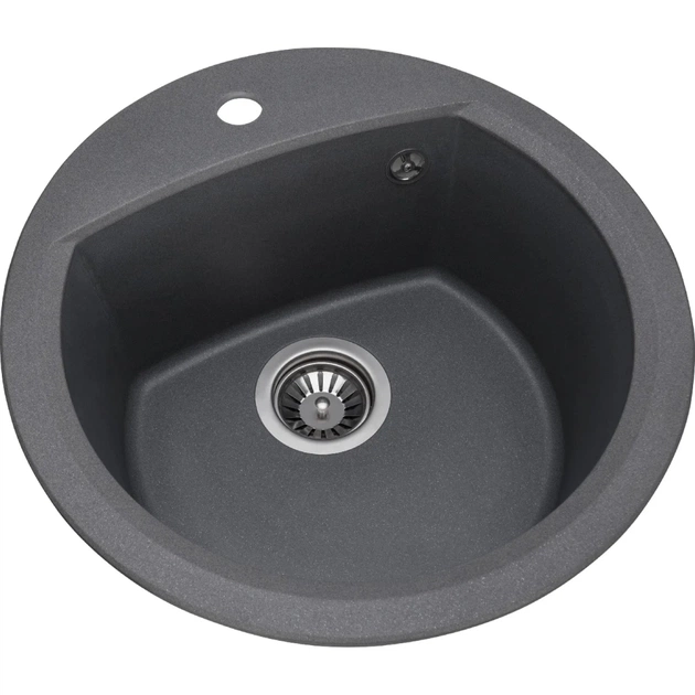 Мийка кухонна GRANADO RONDA grafito з сифоном (470*490mm.) (gr2209) - picture 2
