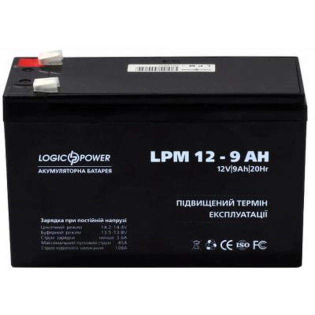 Батарея до ДБЖ LogicPower LPM 12В 9Ач (3866) - зображення 1