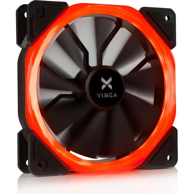 Кулер до корпусу Vinga LED fan-01 red - зображення 1