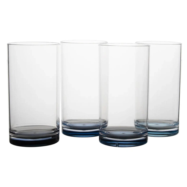 Набір туристичного посуду Gimex склянки кемпінгові Longdrink Glass Colour 4 Pieces 4 Person Sky (6910186) - зображення 1