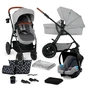 Коляска Kinderkraft 3 в 1 Xmoov CT Light Gray (KSXMOV00LGR3000) (5902533920921) - зменшене зображення 1