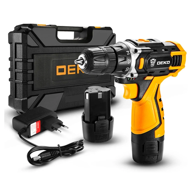 Шуруповерт Deko 12 DKCD12FU-S3 + 2 АКБ (12171) - изображение 1