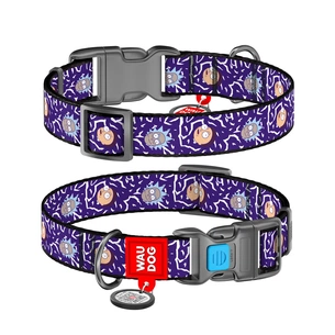 Нашийник для тварин WAUDOG Nylon з QR паспортом "Рік і Морті 2" пластиковий фастекс XXL (284-0281) зображення 1