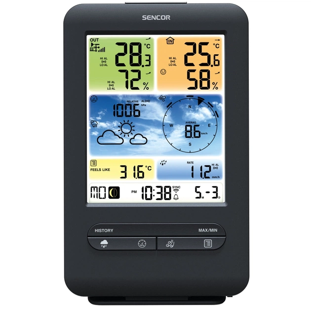 Метеостанція Sencor SWS9898WIFI - зображення 9