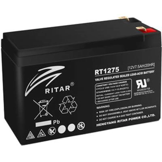 Батарея до ДБЖ Ritar AGM RT1275B, 12V-7.5Ah (RT1275B) - зображення 1