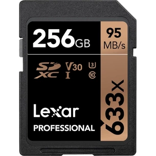 Карта пам'яті Lexar 256GB SDXC class 10 UHS-I U3 V30 633x Professional (LSD256CB633) зображення 1