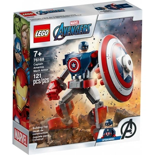 Конструктор LEGO Super Heroes Робоброня Капітана Америки 121 деталь (76168) зображення 1