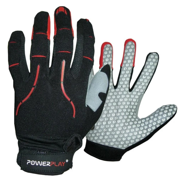 Велорукавиці PowerPlay 6662 Black/Red M (PP_6662_M_Red) - изображение 1