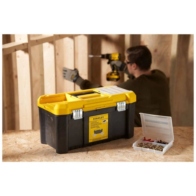 Ящик для інструментів Stanley ESSENTIAL, 482 х 254 х 250 мм (19"), пластиковий (STST75787-1) - зображення 4