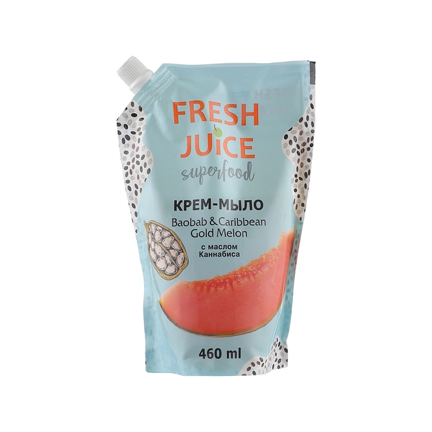 Рідке мило Fresh Juice Superfood Baobab & Caribbean Gold Melon дой-пак 460 мл (4823015943331) - изображение 1