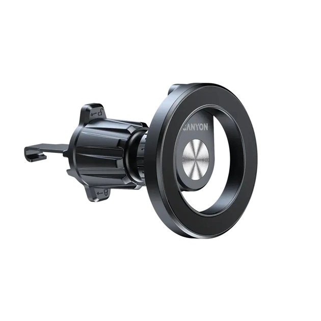 Універсальний автотримач Canyon Magnetic car holder OnGrip 12 suction + air vent Black (CNS-CCHM12) - picture 6