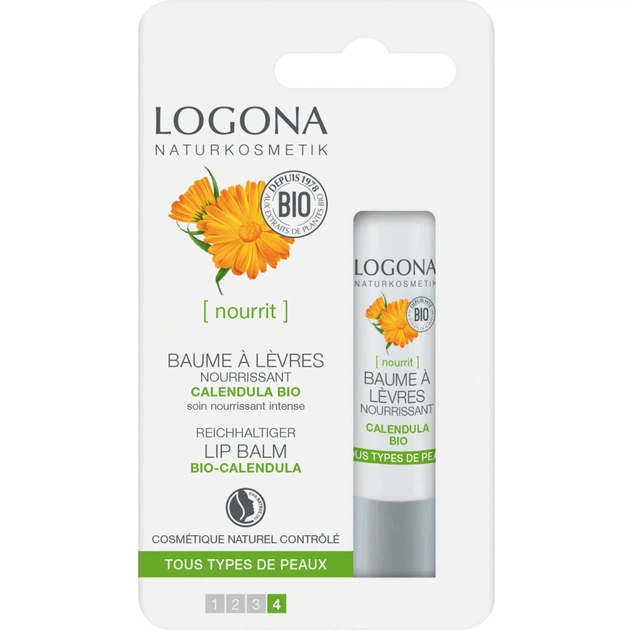 Бальзам для губ Logona поживна 4.5 г (4017645039988) - изображение 1