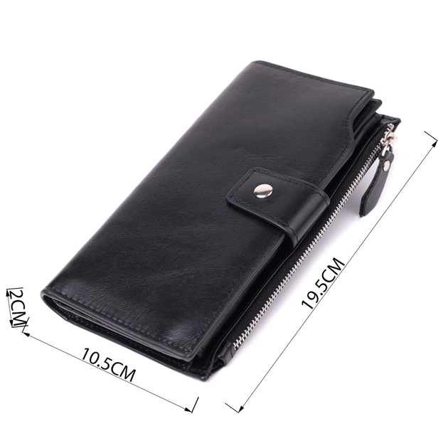 Гаманець Vintage З натуральної шкіри Чорний (22885) - изображение 3