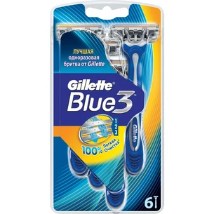 Бритва Gillette Blue 3 одноразові 6 шт (7702018020294) зображення 1