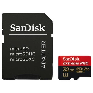 Карта пам'яті SanDisk 32GB microSD class 10 V30 A1 UHS-I U3 4K Extreme Pro (SDSQXCG-032G-GN6MA) изображение 1