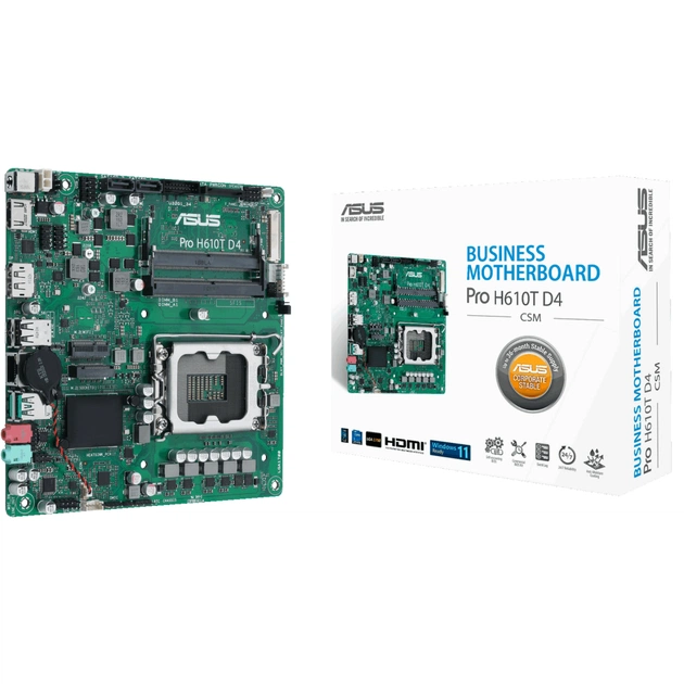 Материнська плата ASUS PRO H610T D4-CSM - зображення 1