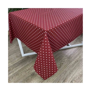 Скатертина Прованс Горох бордо 180х136 (4823093430983) зображення 1