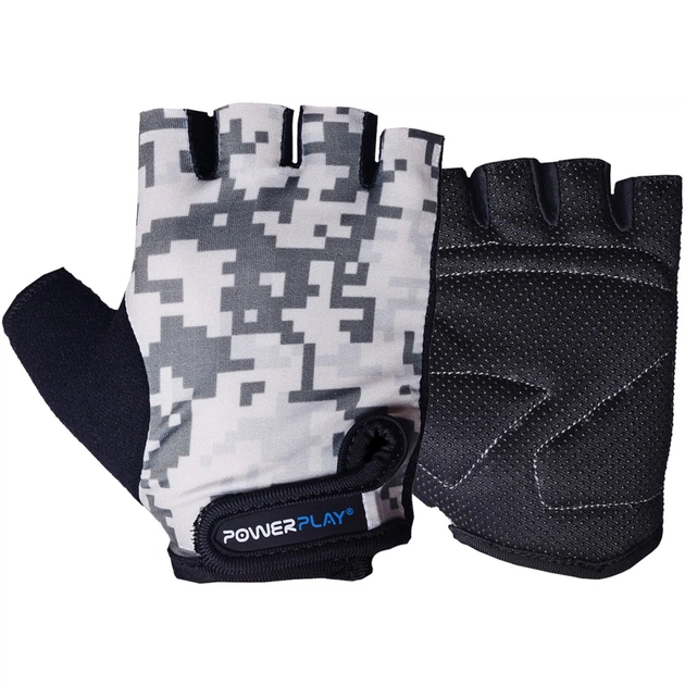 Велорукавиці PowerPlay 5454 Камуфляж Сірі XS (5454_XS_Grey) - picture 1