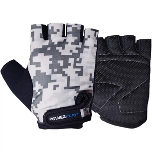 Велорукавиці PowerPlay 5454 Камуфляж Сірі XS (5454_XS_Grey) зображення 1