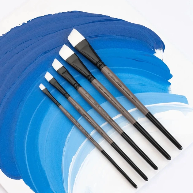 Пензлик для малювання Rosa Синтетика кутова, MOON 1203A, №6 (4823098534211) - picture 4