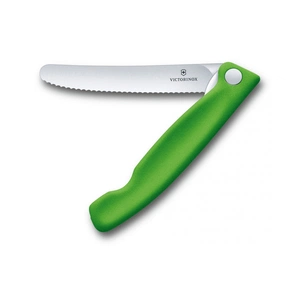 Кухонний ніж Victorinox SwissClassic Foldable Paring 11 см Serrated Green (6.7836.F4B) зображення 1