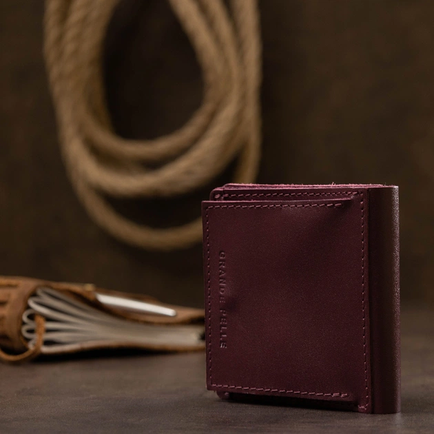 Гаманець Grande Pelle Бордовий (11518) - зображення 10