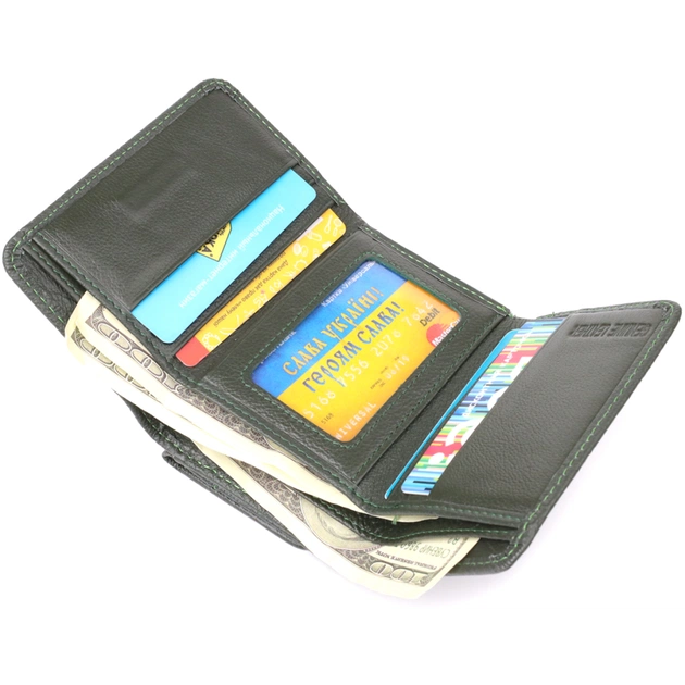 Гаманець ST Leather З натуральної шкіри Зелений (23072) - изображение 8