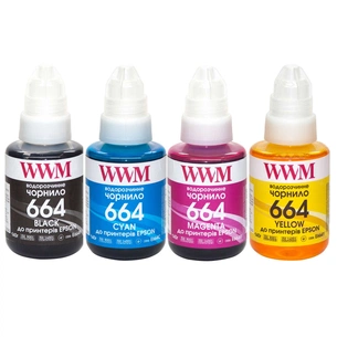 Чорнило WWM Epson L110/L210/L300, 4х140г B/C/M/Y (E664SET4) зображення 1