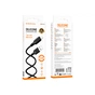 Дата кабель USB 2.0 AM to Lightning 1.0m Lenny silicone BX113 black BOROFONE (6941991115394) - зменшене зображення 5