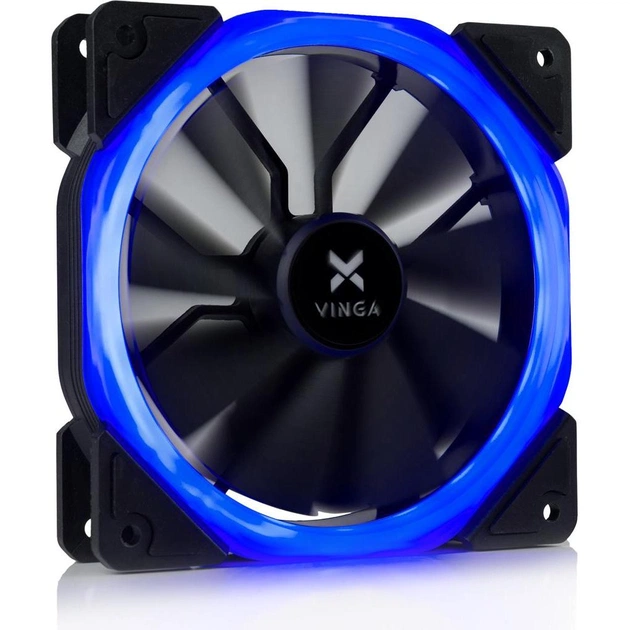 Кулер до корпусу Vinga LED fan-01 blue - зображення 1
