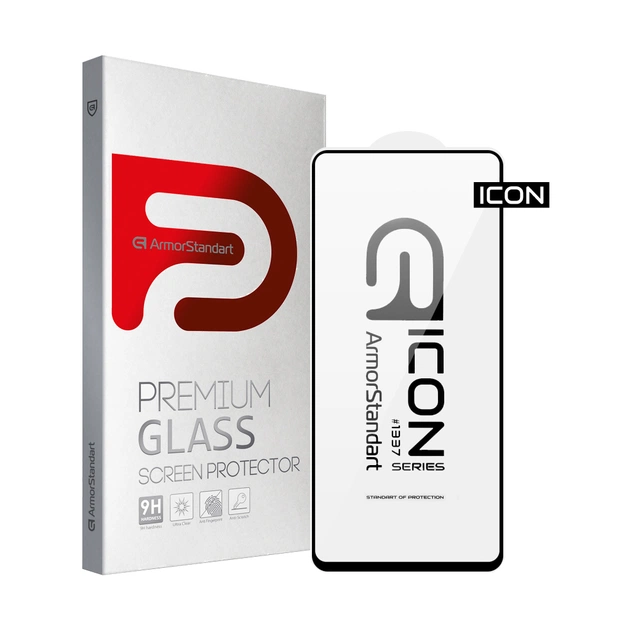 Стекло защитное Armorstandart Icon Xiaomi 12T / 12T Pro / Poco X5 Pro 5G Black (ARM62810) - изображение 1