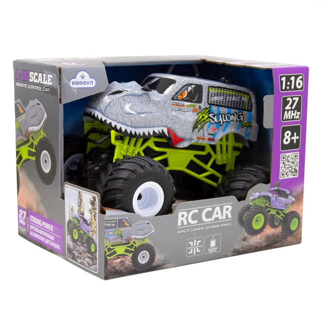 Радиоуправляемая игрушка Sulong Toys Bigfoot – Dinosaur (1:16, 27 МГц (MHz)) (SL-360RHGR) - изображение 4