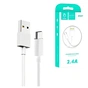 Дата кабель USB 2.0 AM to USB-C 1.0m 2.4A white Denmen (D22T-WH) - уменьшенное изображение 2