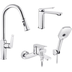 Душовий гарнітур Kroner Makon-C060 + змішувач Makon-C030-T+ змішувач Makon-C010 (CVS30155) зображення 1