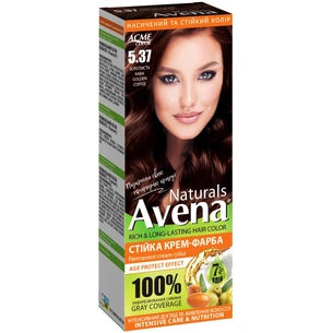 Фарба для волосся Acme Color Avena Naturals Стійка 5.37 - Golden Coffee (4823115503176) зображення 1