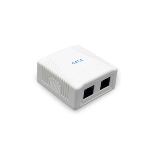 Комп'ютерна розетка Cablexpert RJ45x2 UTP, cat.6 (NCAC-2U6-01) зображення 1