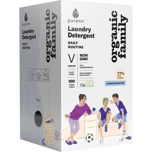 Гель для прання Purenn Organic Family Daily Routine для кольорових та білих речей з Малиною 3 л (4751024880869) зображення 1