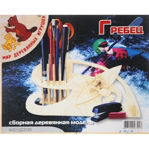 Збірна модель Мир деревянных игрушек Весляр (С016) зображення 1