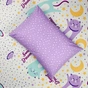 Постільна білизна Home Line Коти і зірки бірюзовий, бузковий бязь полуторний (162244) - зменшене зображення 2