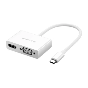 Перехідник USB Type C to HDMI + VGA MM123 white Ugreen (30843) зображення 1