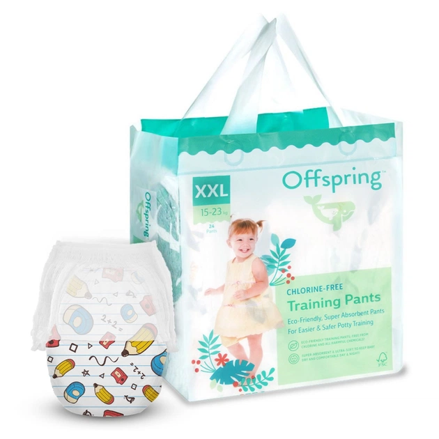 Підгузки Offspring Трусики Scriblee розмір XXL 15-23 кг 24 шт (DP-OI-FAP-XXL24P-SCR) - зображення 1