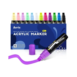 Художній маркер Arrtx акрилові AACM-0510-12A, 12 кольорів (LC303274) зображення 1