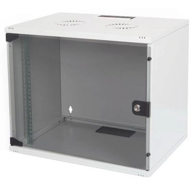 Шафа настінна Digitus 7U 19" 540x400, скляні дверцята, 60kg max (DN-1907U-S-1) - зображення 1