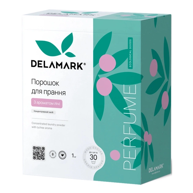Пральний порошок DeLaMark з ароматом Лічі 1 кг (4820152332516) - зображення 1