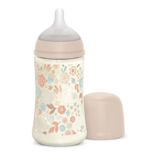 Пляшечка для годування Suavinex Wonderland 270 мл, фізіологічна, середній потік, рожева (308748) изображение 1