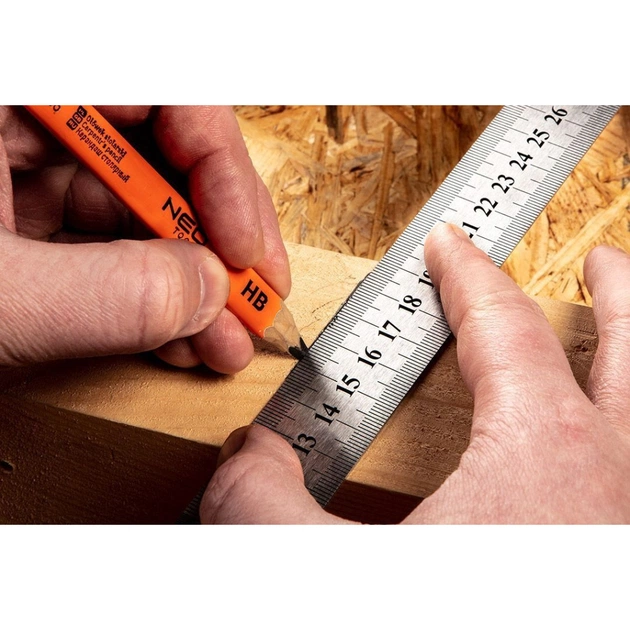 Лінійка будівельна Neo Tools нержавіюча сталь, 1м (72-210) - picture 6