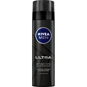 Гель для гоління Nivea Men Ultra з активованим вугіллям 200 мл (4005900495280) зображення 1