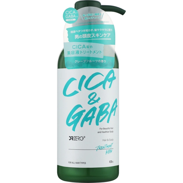 Кондиционер для волос Dr Zero Cica x Gaba Мужской восстанавливающий Для ухода за волосами и кожей головы 430 мл (4582526991155) - изображение 1