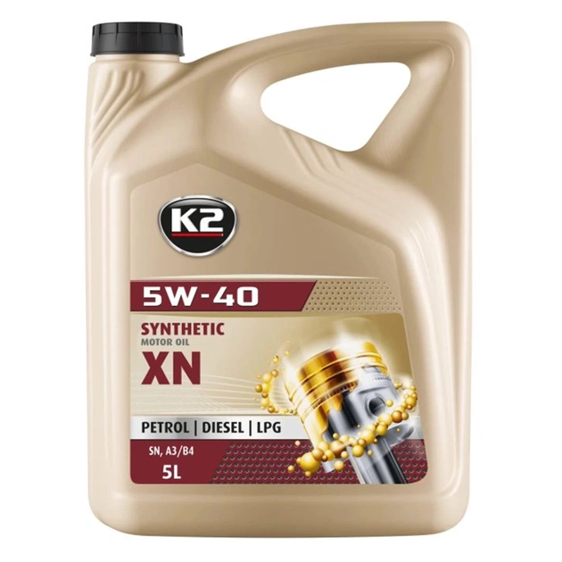 Моторное масло K2 Synthetic Premium SN/CF XN 5W-40 5 л (O1135E) - изображение 1