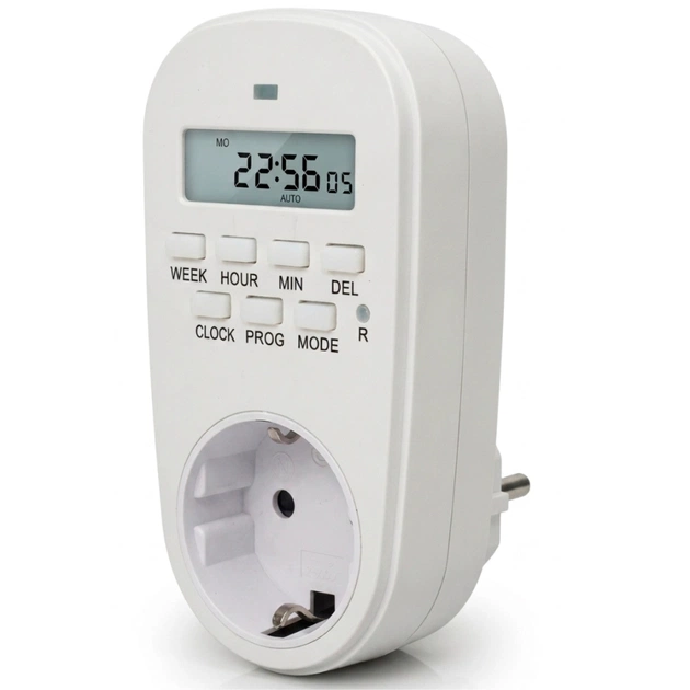 Таймер-розетка EUROELECTRIC 16A/3600W 7дн, White (ST-16A/3,60kW(E)) - зображення 1